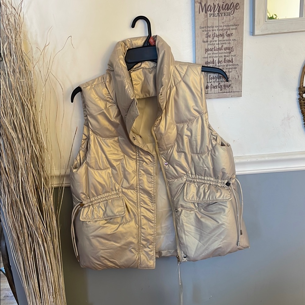Gold Puffer Vest